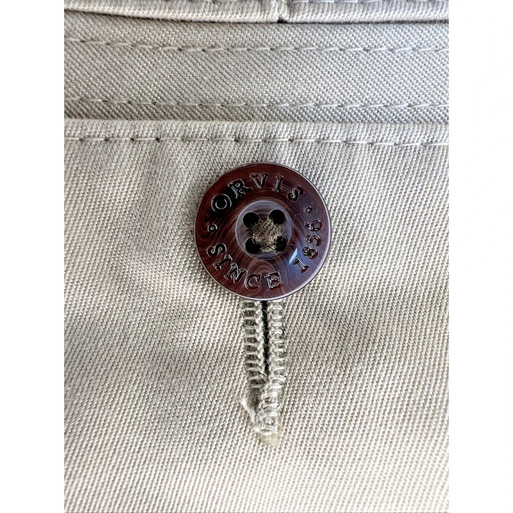 Orvis Signature Collection Chino Shorts 38 Khaki Soft Cotton 5‑Pocket 9
